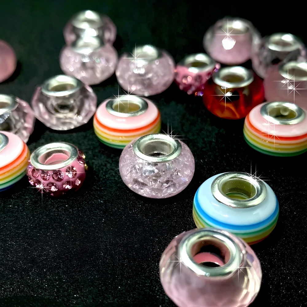 ZESTAW DO ROBIENIA BIŻUTERII KORALIKI BRANSOLETEK ZAWIESZKA CHARMS DZIECI Głębokość produktu 14 cm