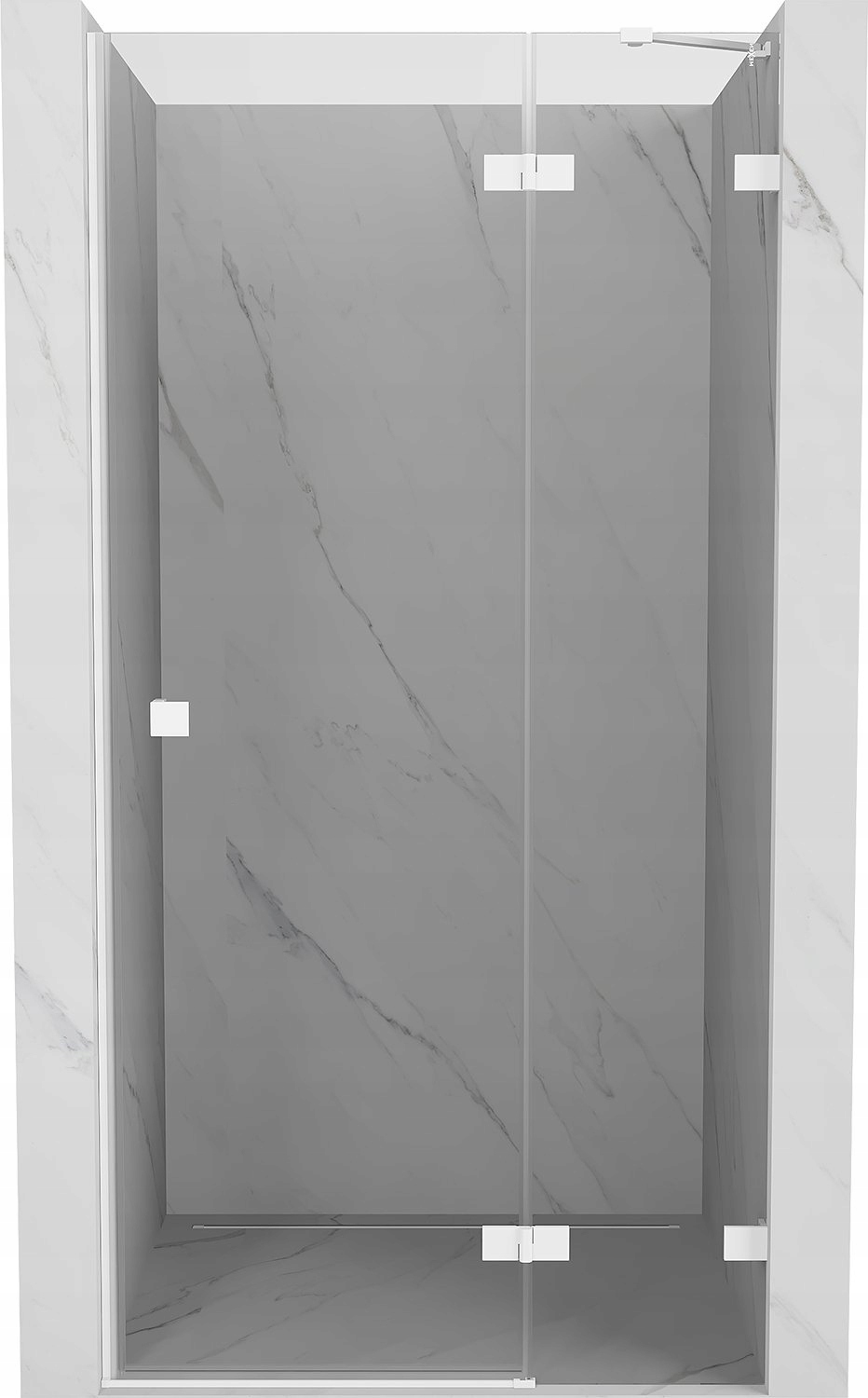 Mexen Lunar Sprchové Dveře 115cm, Pravé, Bílý, Transparentní Sklo