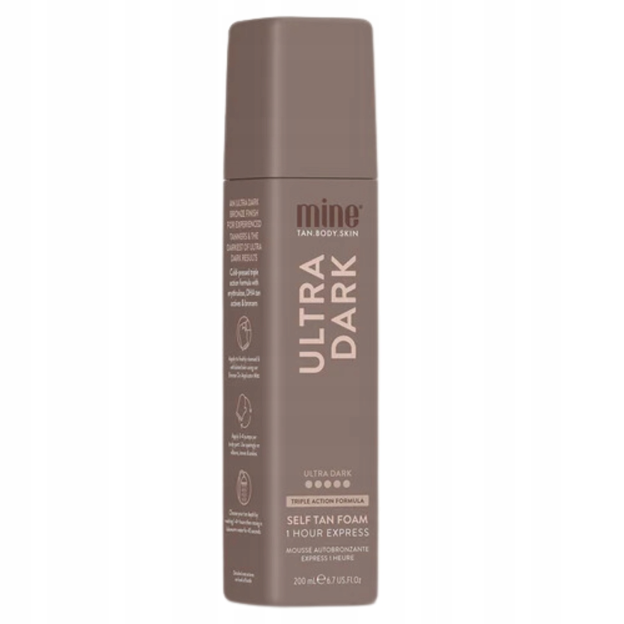 MineTan Ultra Dark Self Tan Mousse Samoopalacz w Piance 200ml