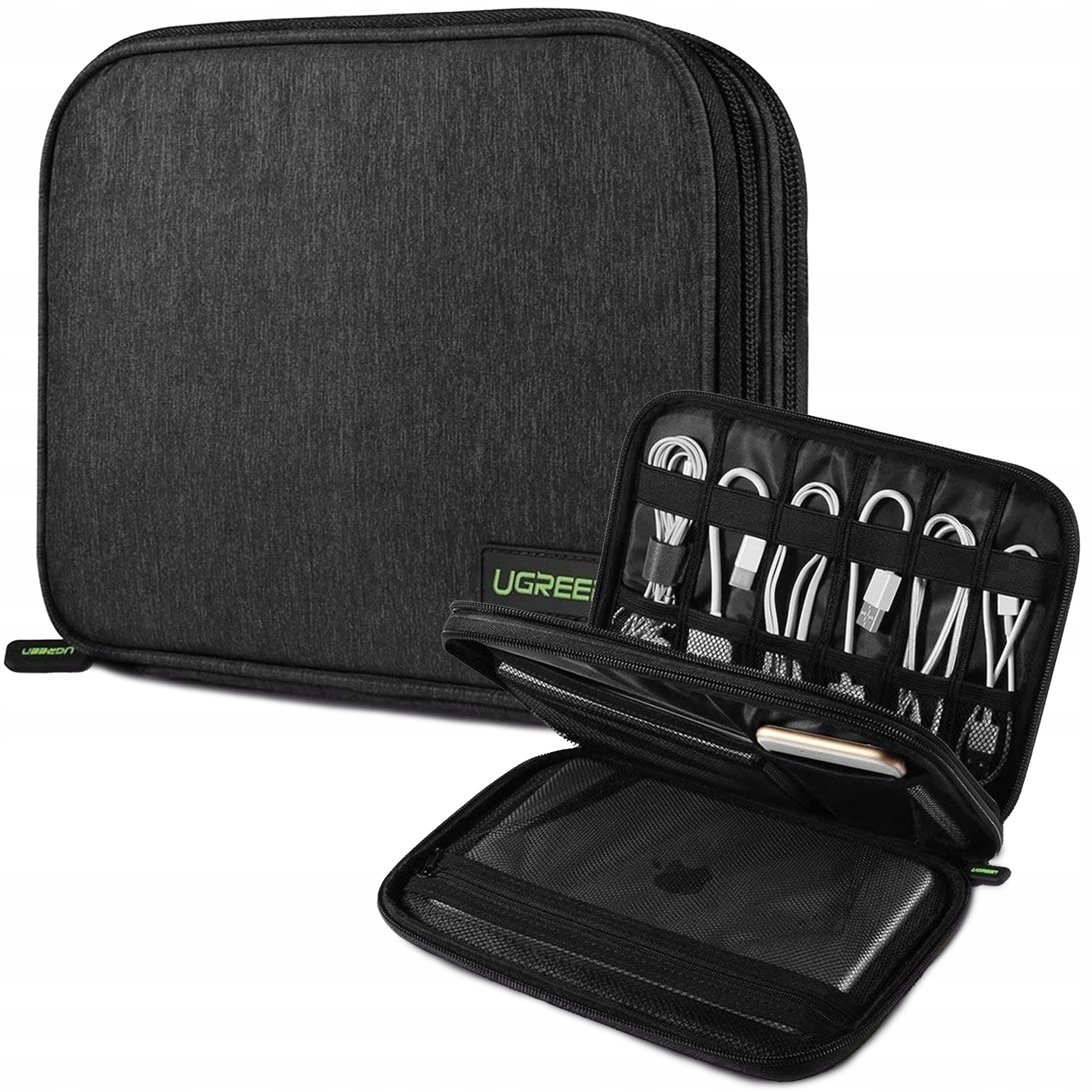 UGREEN ETUI FUTERAŁ PUDEŁKO NA DYSK HDD ORGANIZER KABLI SSD 24,5x17,5x5cm