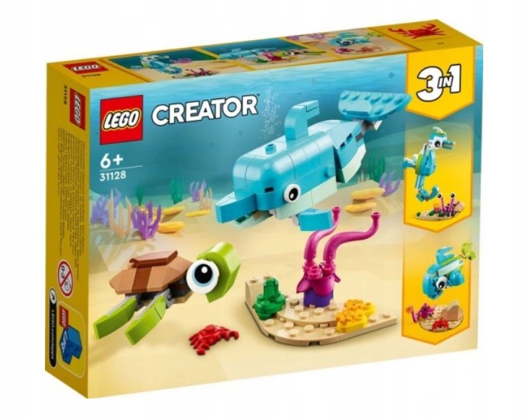 Lego 31128 Creator 3v1 Delfín Želva A Mořský Koník