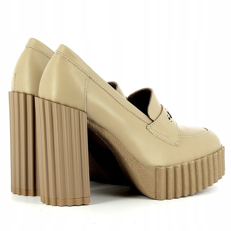 CARINII B8012 CZÓŁENKA MOKASYNY SKÓRA BEŻOWE 40 Rozmiar 40