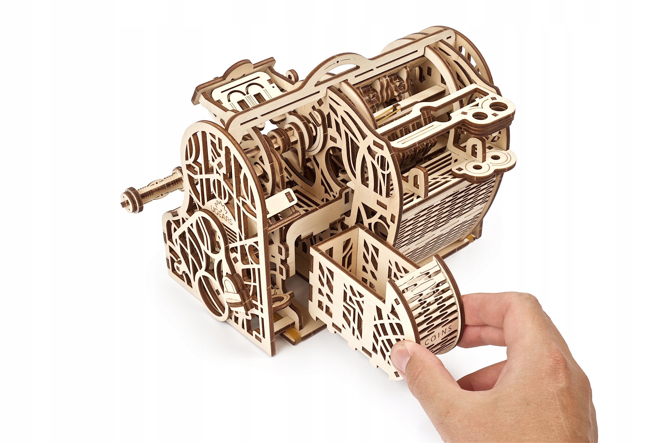 Piękne Puzzle 3D Drewniane Kasa Fiskalna uGEARS Wiek dziecka 12 lat +