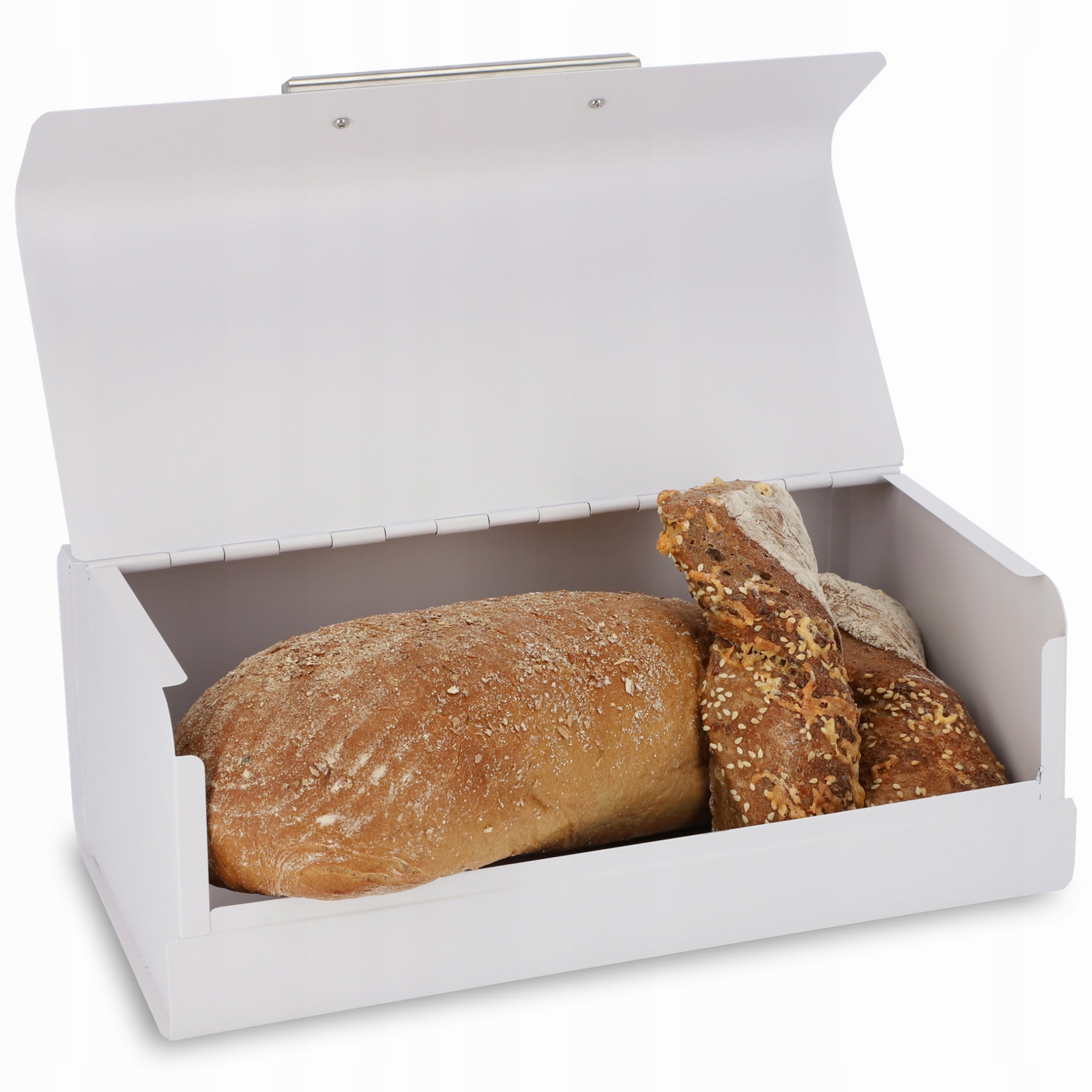 

Chlebak Stalowy Pojemnik Na Chleb Pieczywo Biały