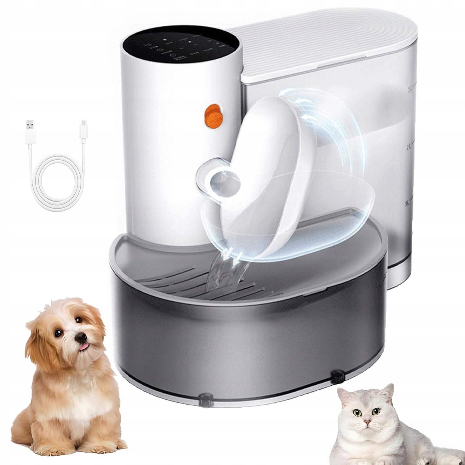 Levně Automatická Napáječka Pro Kočky Pro Psy 3000 ML Fontána Filtr