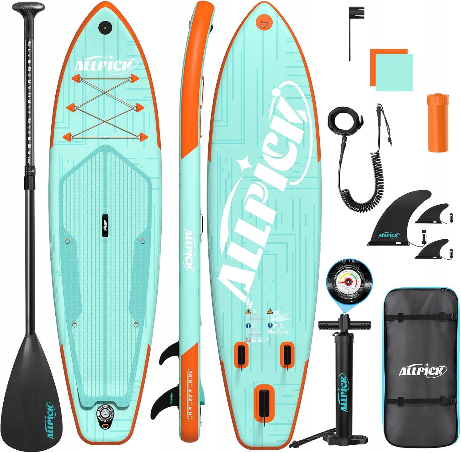 Deska Sup Do Pływania 320 CM Dmuchana Paddle Board Wiosło 170kg zestaw