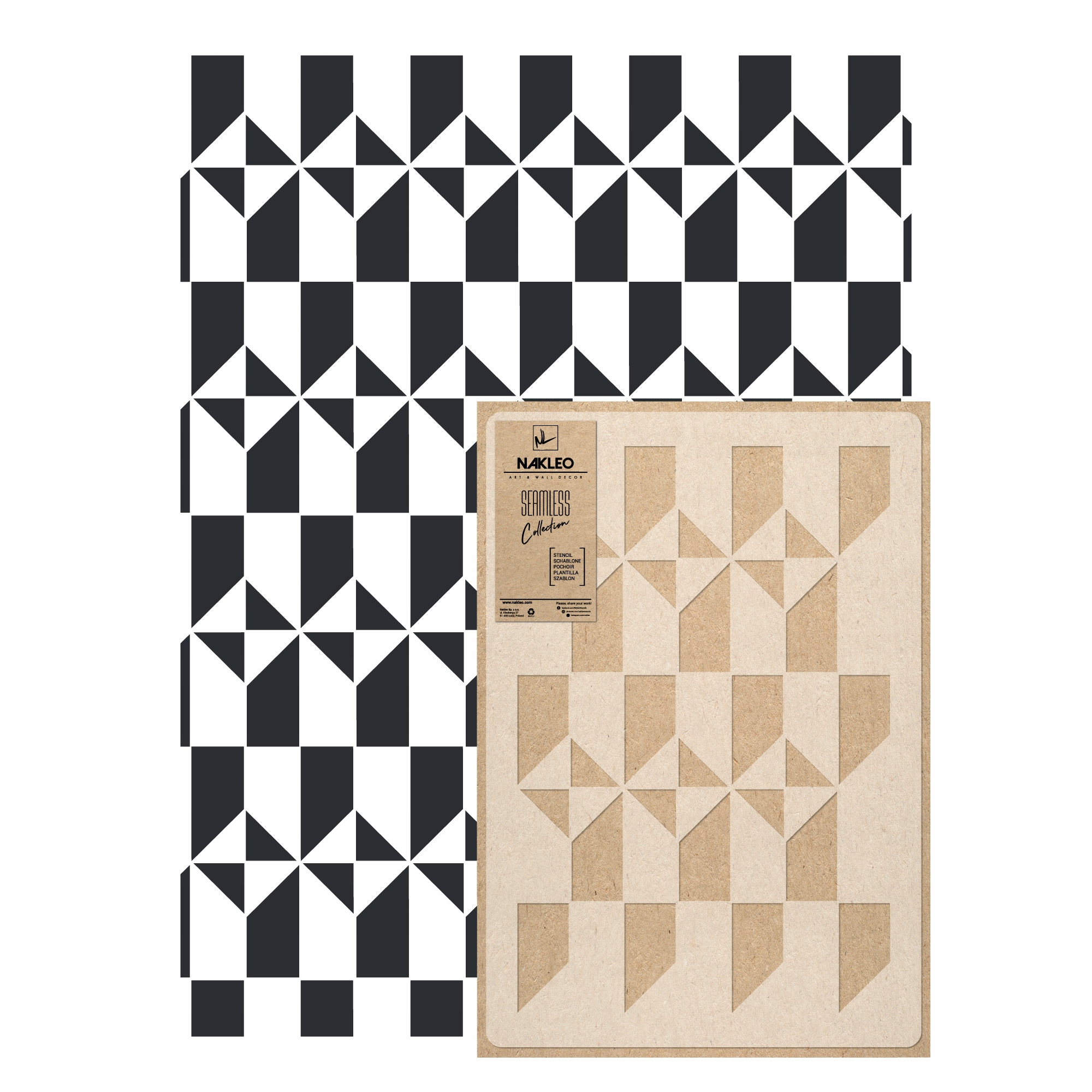 Opakovatelná malířská šablona Opakovaně Použitelný 59x95 cm Tapeta Portugalské vzory