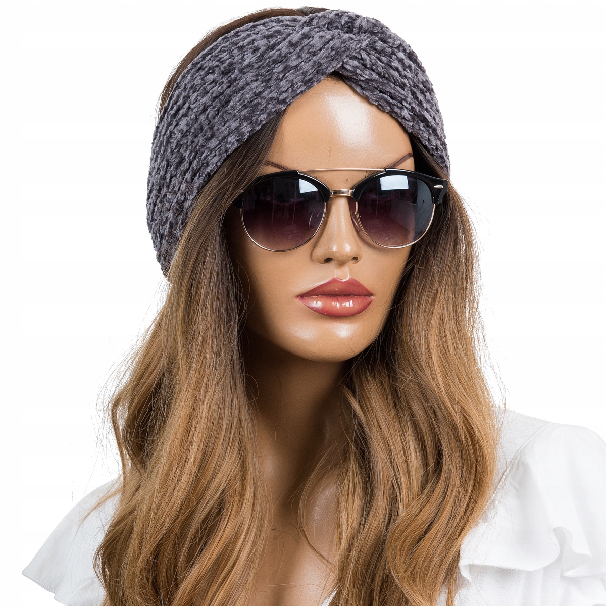 CIEPŁA OPASKA damska POLSKA GRUBA MODNE KOLORY HIT Marka Fanabella