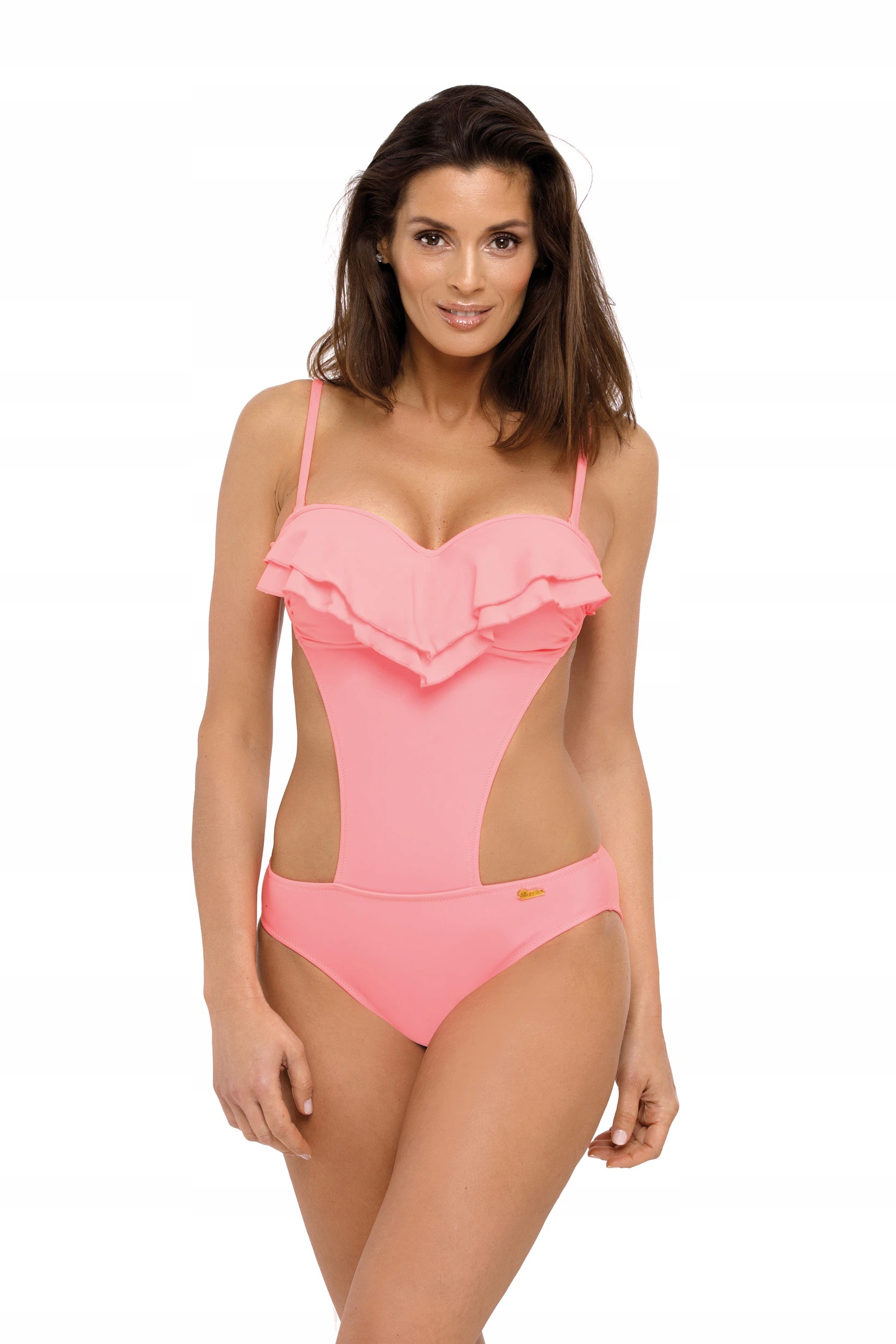 Plavky Marko Belinda M-548 Monokini Push Up Pastelově růžová XL