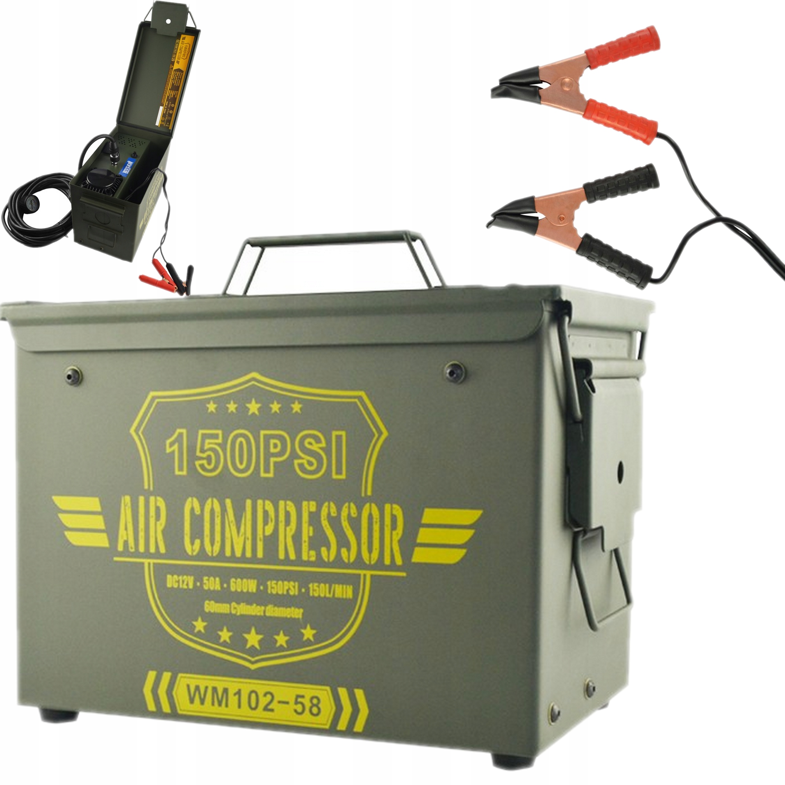 Husar Automobilový kompresor 12V Bst Box 150 Psi Expedičný 150L Vojenský 50A