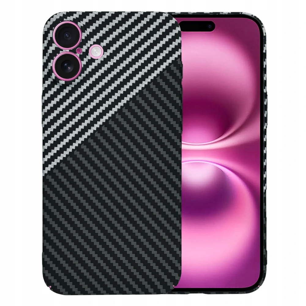 Techsuit Etui Carbonite FiberShell do iPhone 16 Plus – Stealth szary