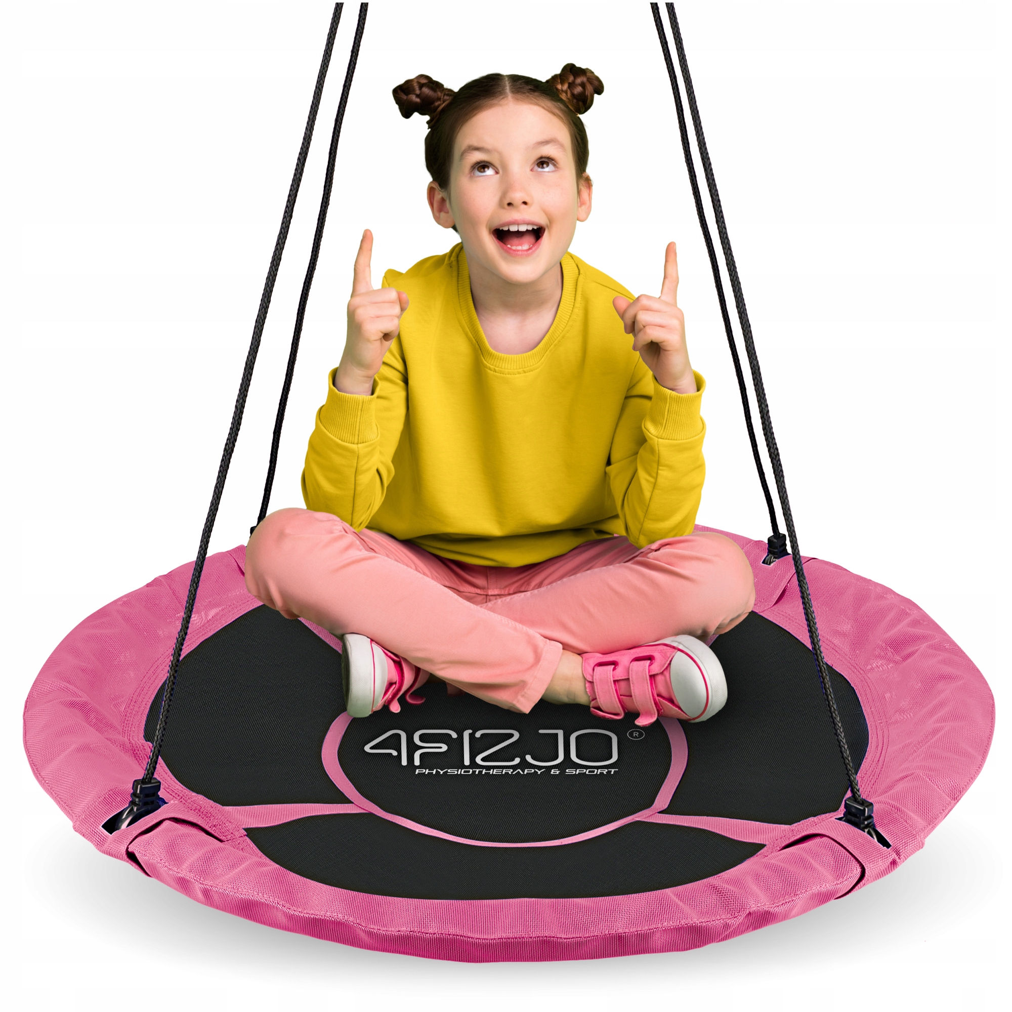 Zahradní houpačka Čapí hnízdo 90 cm S Dětská kulatá Pevná 160 kg