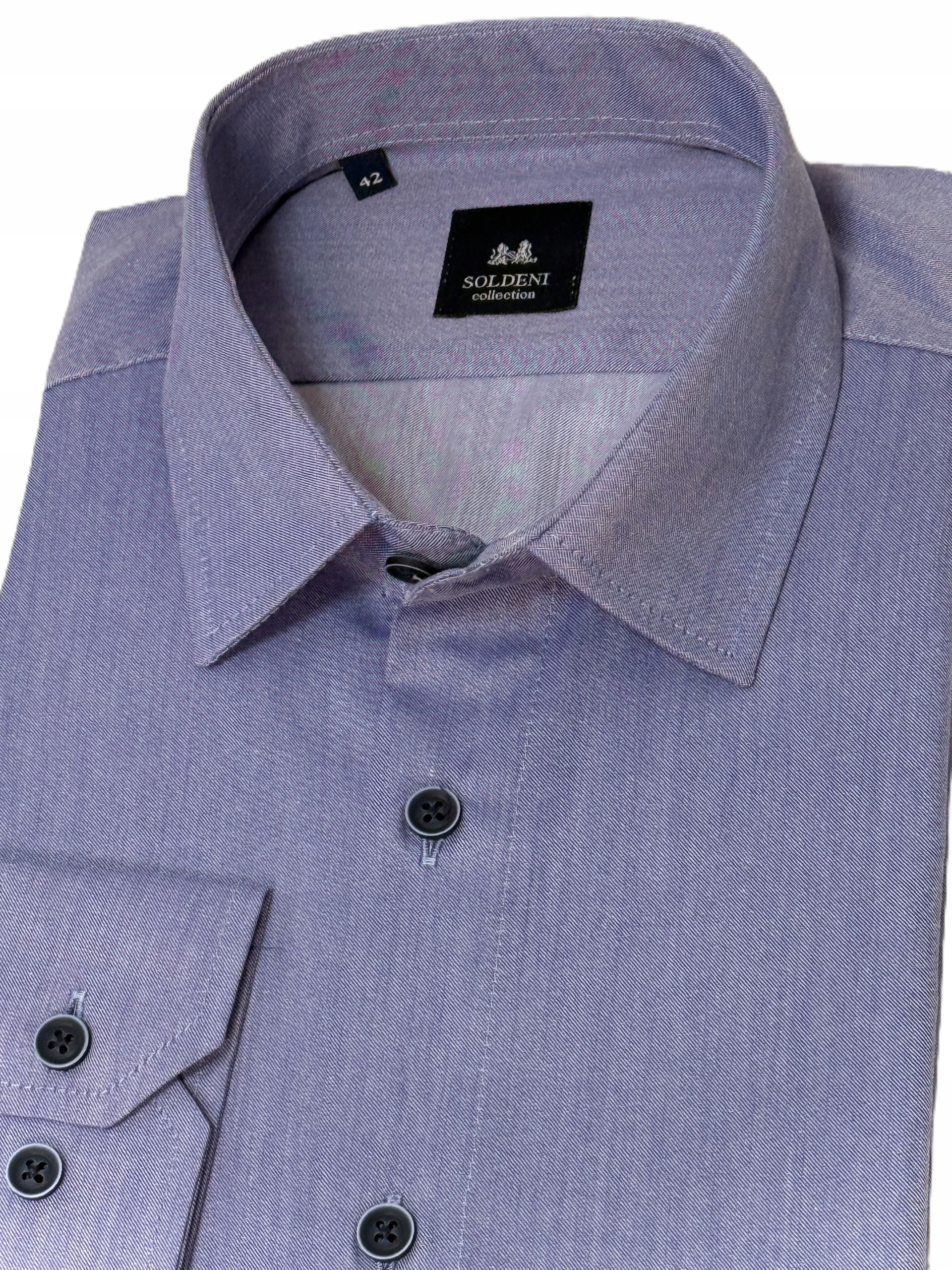 Darex Soldeni pánská košile regular barva lila-melanž délka rukávu 43 182/188