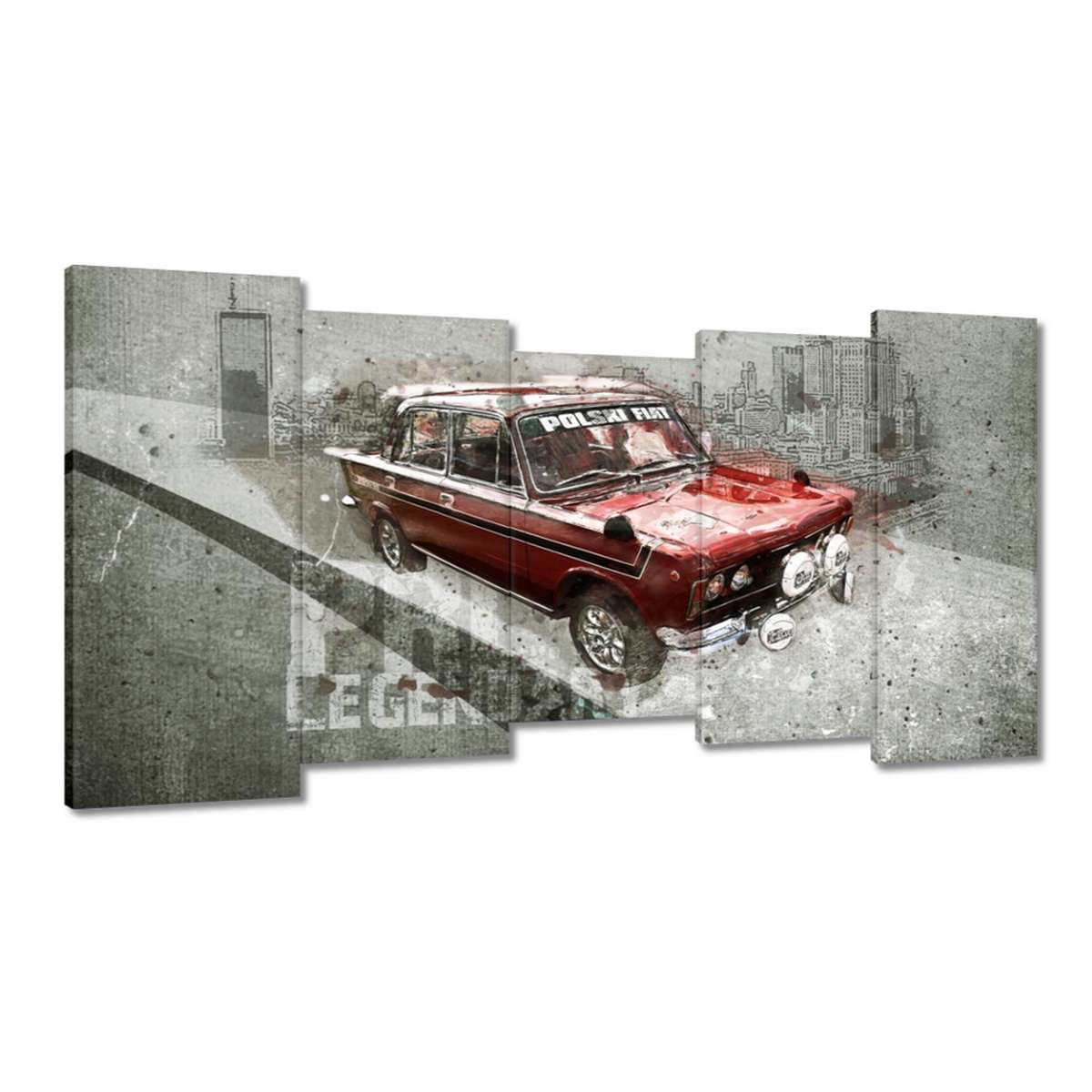 Obrazy 150x80 Červený Velký Fiat 125p