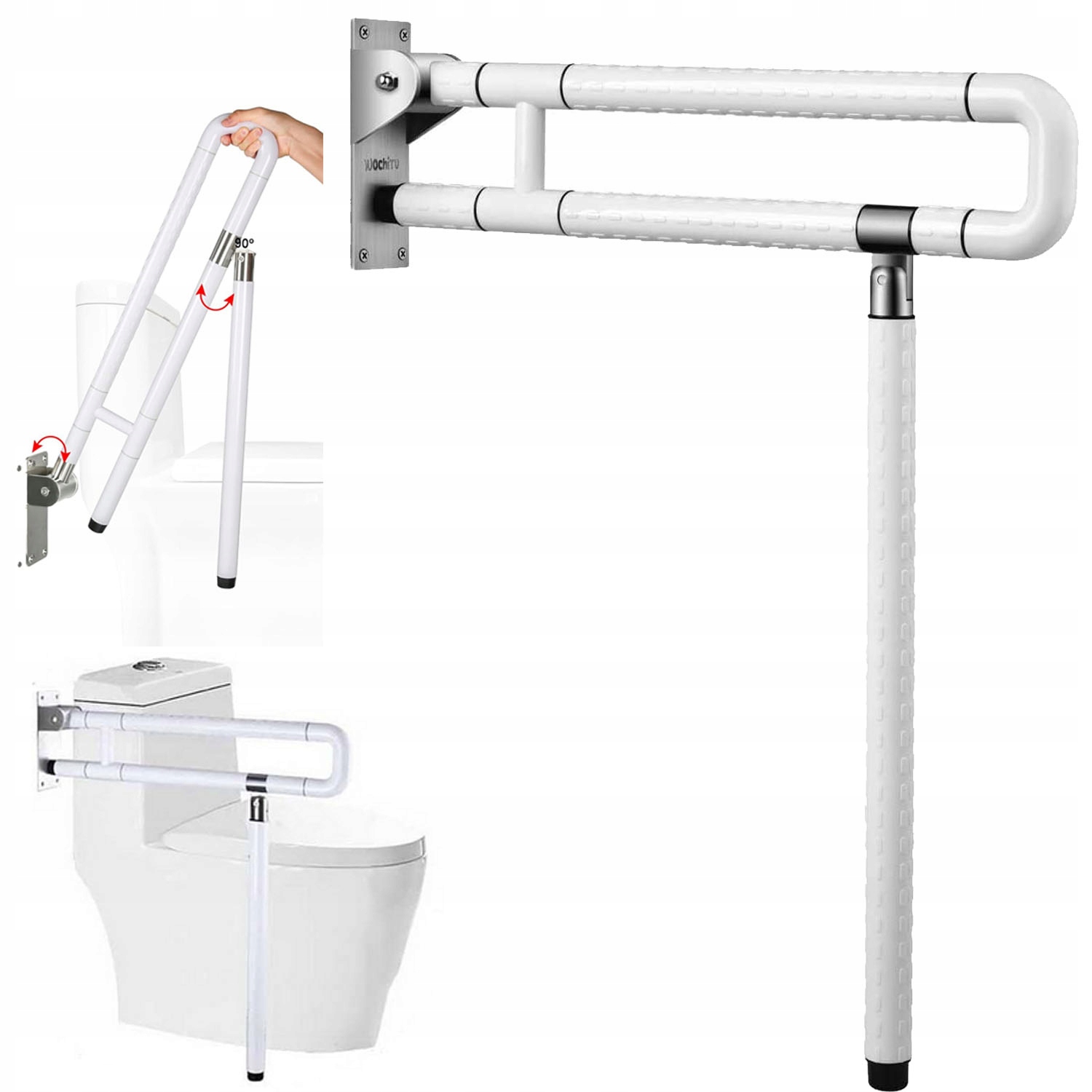 Uchwyt Uchylny 60cm do toalety niepełnosprawnych o udźwigu 150-200 kg