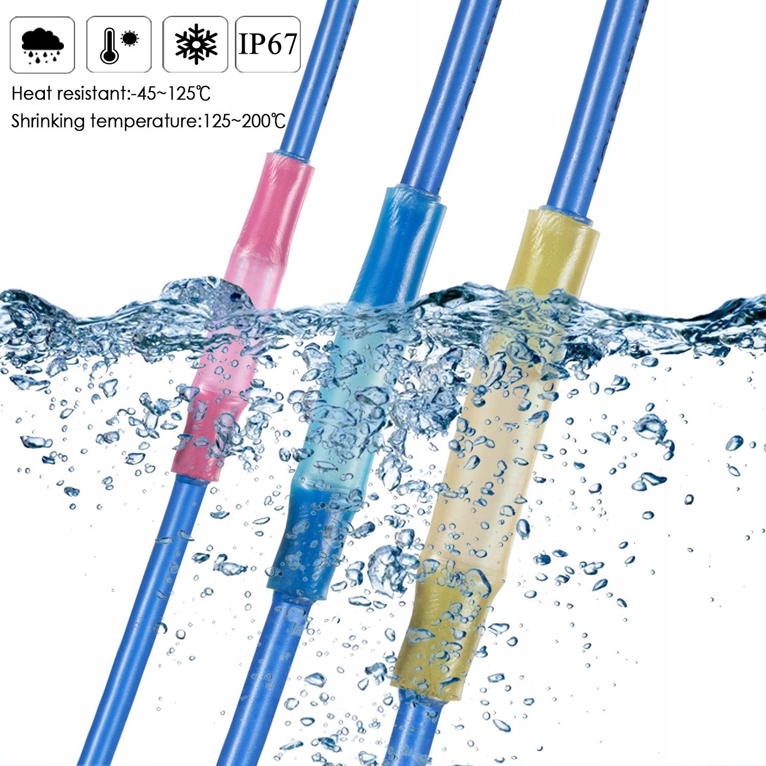 RURKI KOSZULKI TERMOKURCZLIWE Z CYNĄ OSŁONY 50 szt Materiał polietylen