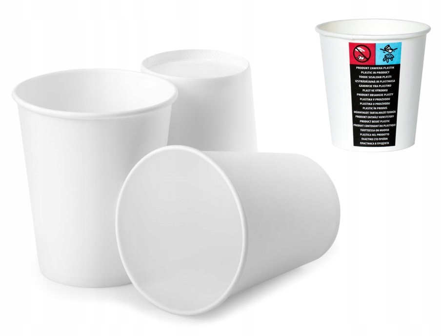 

Kubki papierowe białe Sup Clarina 250ml 50szt