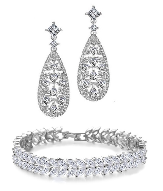 Exkluzivní Svatební Komplet S Diamantovými Zirkony