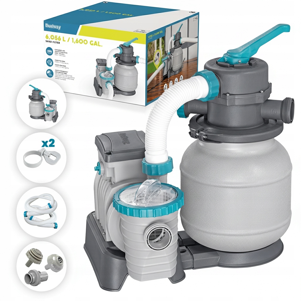 Pískové čerpadlo Filtrační pískové čerpadlo Bazén Čerpadla 6056 l/h 58497