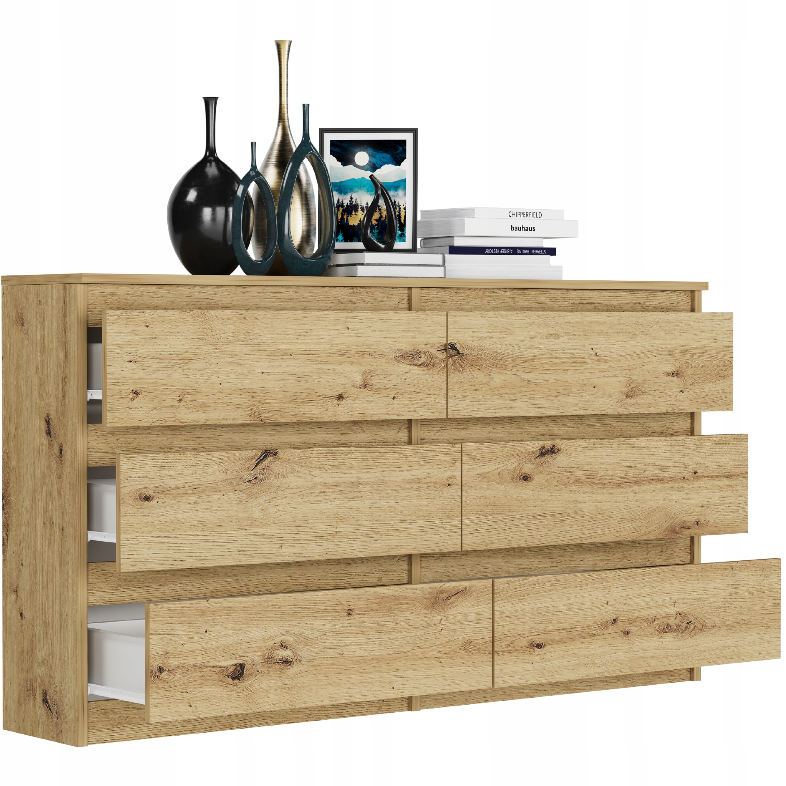 KOMODA 140 CM SZAFKA 6 SZUFLAD PRODUCENT PL R-140 ARTISAN