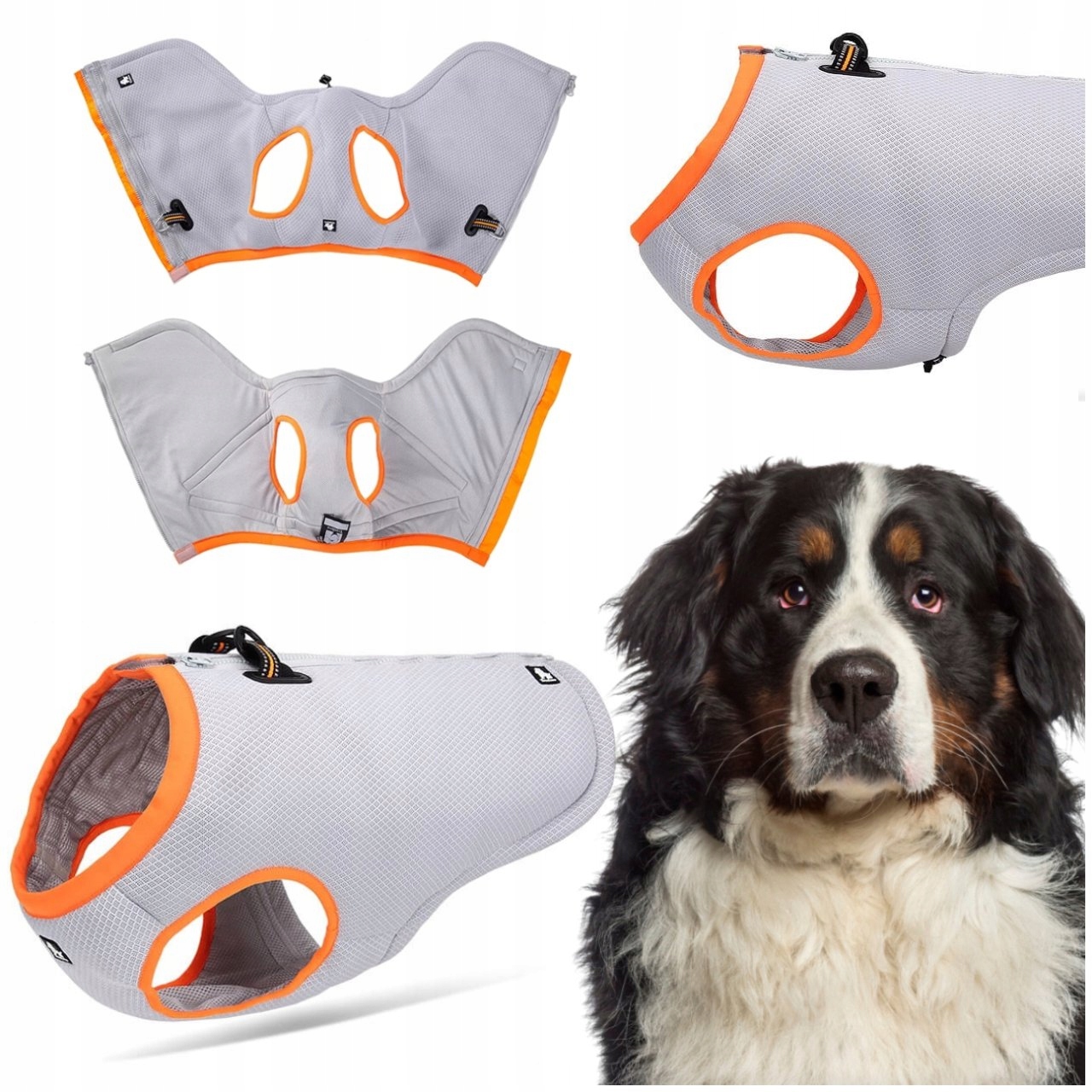 Levně Chladicí Vesta Pro Psa, Postroje Pro Psa Truelove, Oranžová, Lehká, XXL