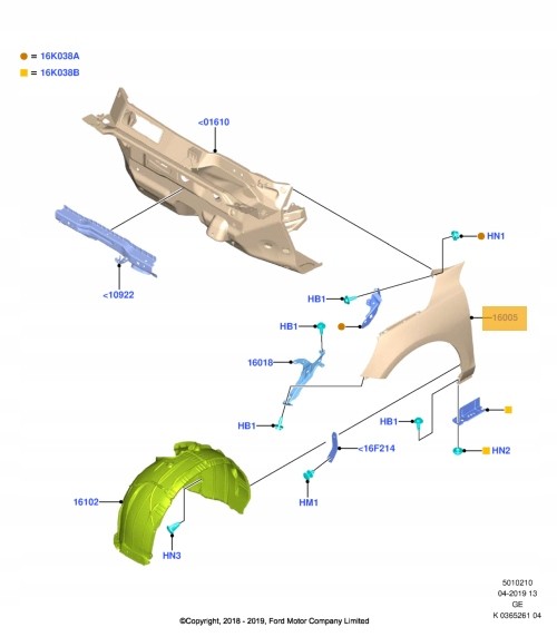 NADKOLE LEWY PRAWY PRZÓD OEM FORD FOCUS MK4 2018-
