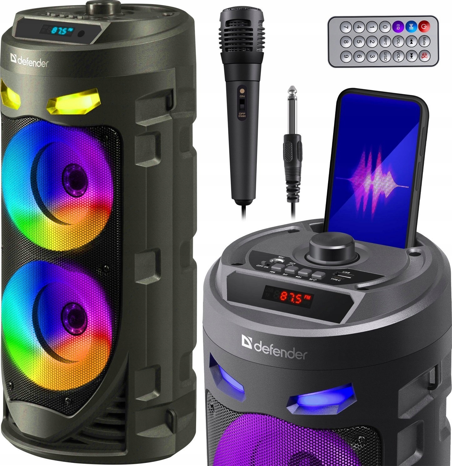 Głośnik Bluetooth Defender CRASHBOOM 16W TWS KARAOKE z Mikrofonem