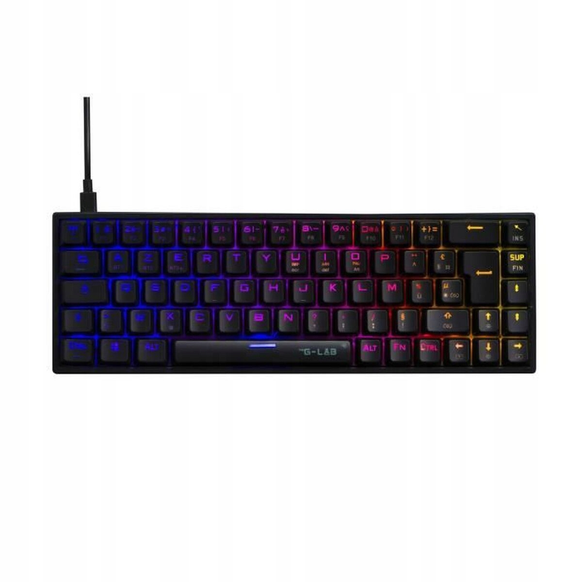 Herní klávesnice The G-Lab Keyz Titan mechanická černá Rgb Azerty