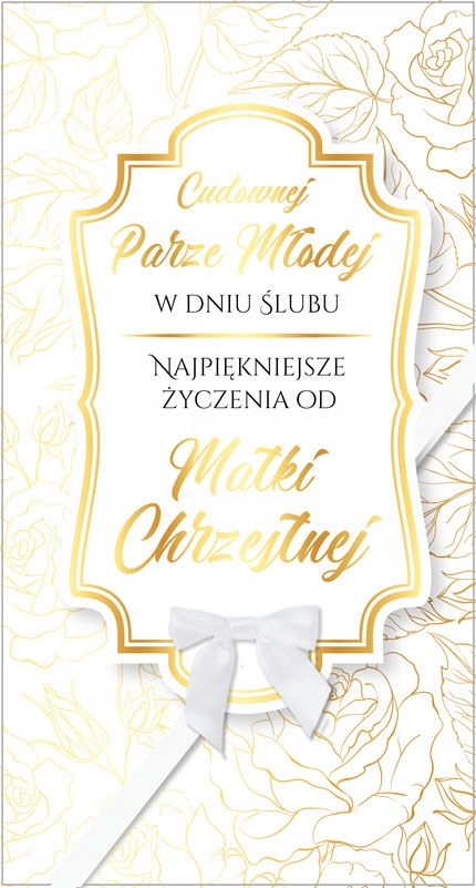 

Od Matki Chrzestnej na ślub Kartka PM264