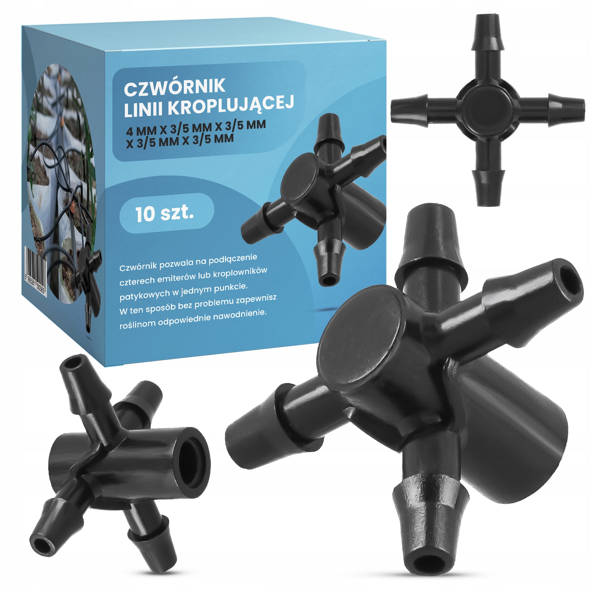 

Czwórnik Emiter Linia Kroplująca 4x3/5 mm 10 szt