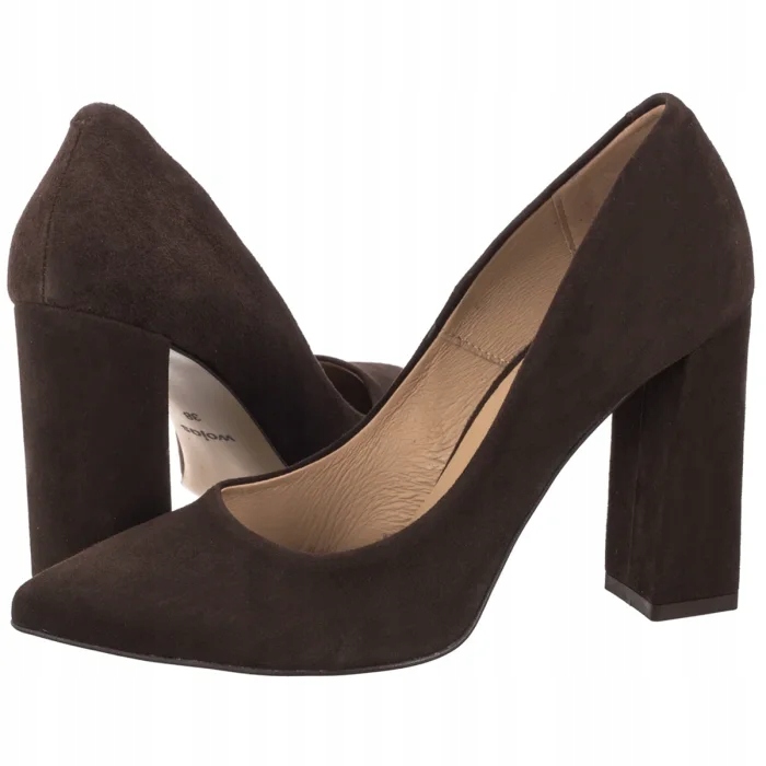 Dámské Kožené Lodičky Wojas Hnědé 35039-62 Brown