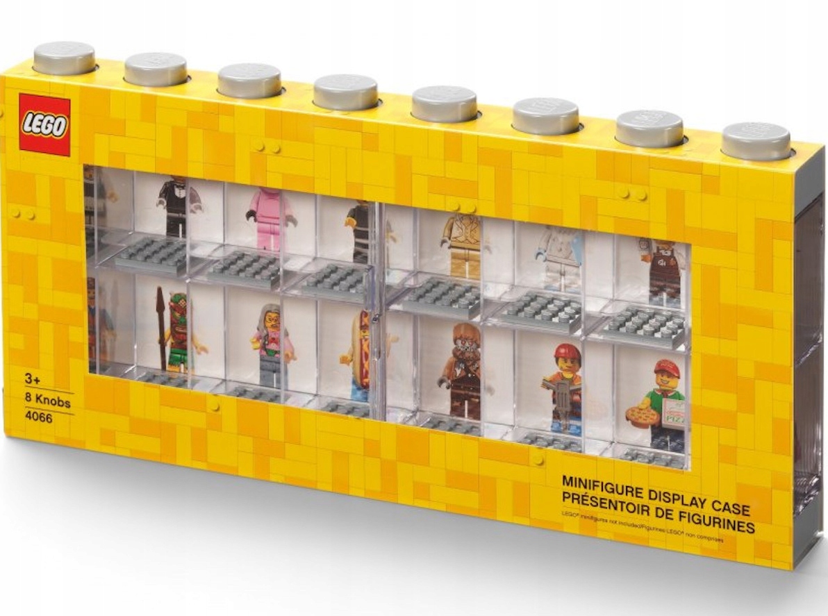 Lego Vitrína na minifigurky Vitrína na 16 Minifigures Regál Šedá