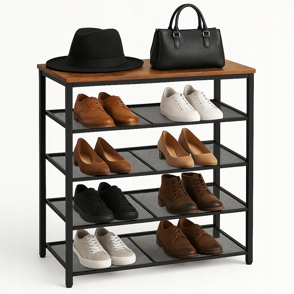 Skříňka Regál na boty s poličkou na obuv Loft Rustikální