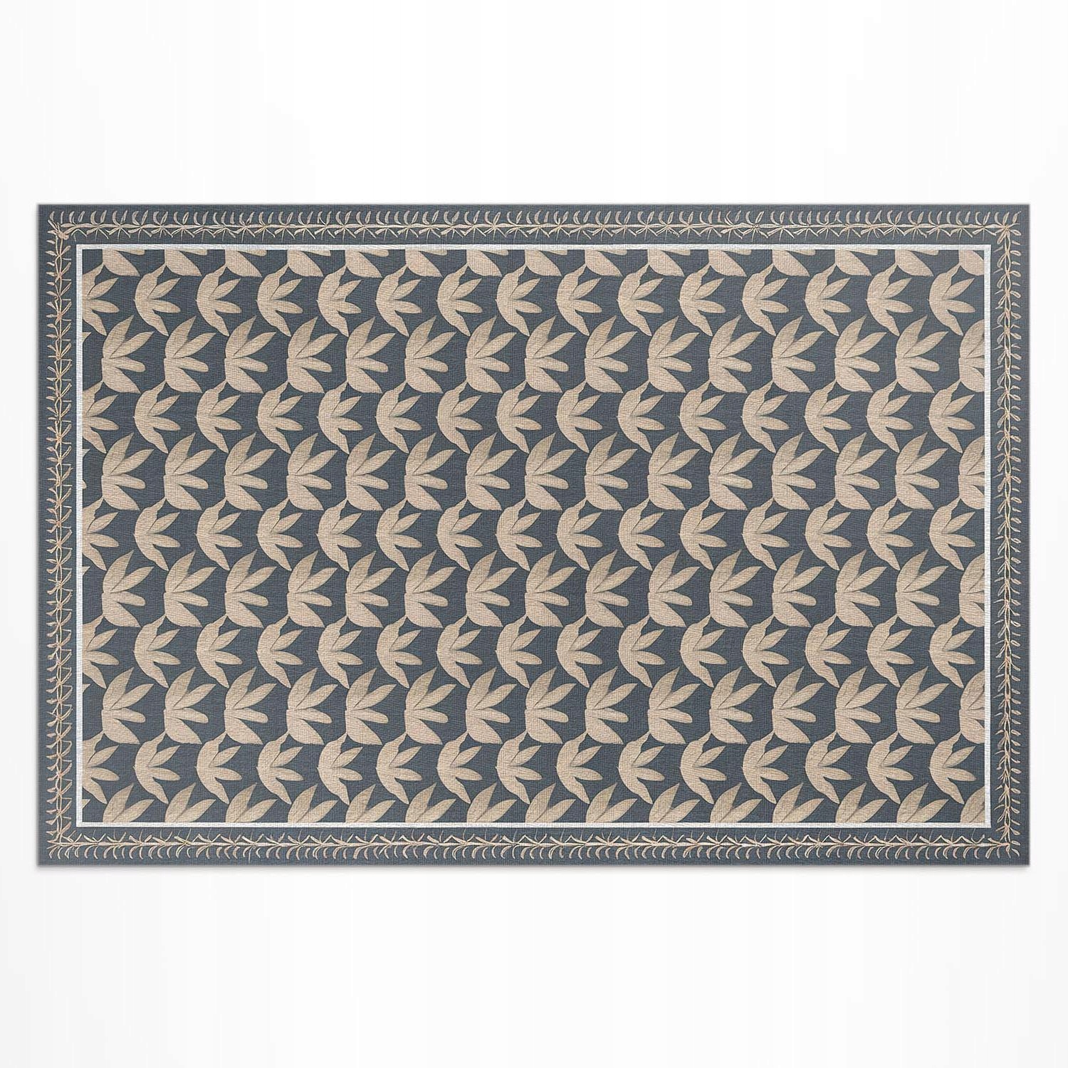 Vnější Koberec z Pvc Opakující se rostlinný ornament vintage 225 x 150 cm