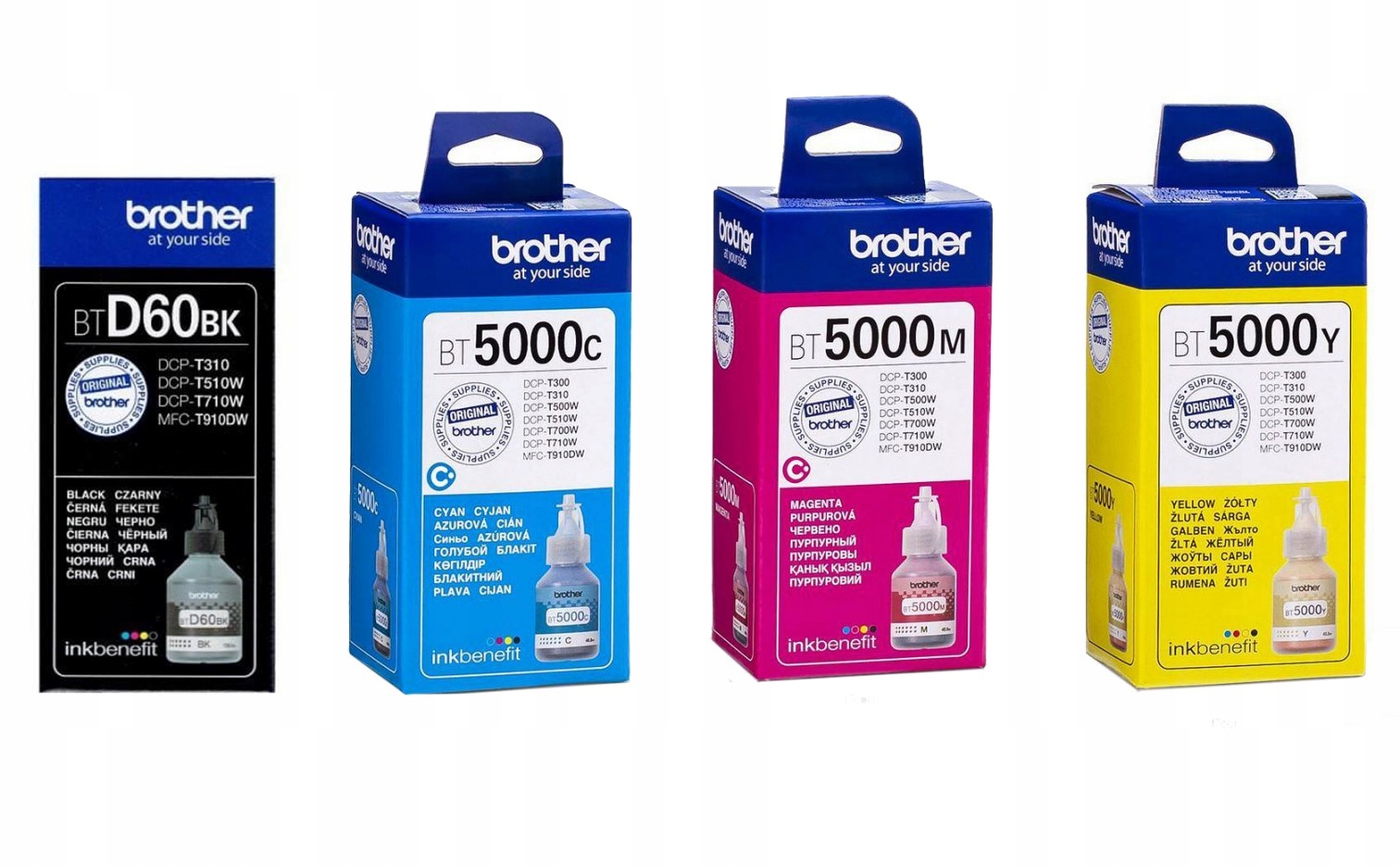 

4x tusz Brother BTD60BK BT5000C BT5000M BT5000Y