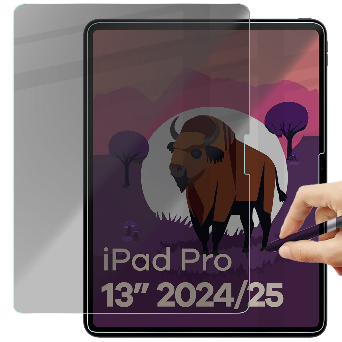 Tvrzené sklo Bizon pro iPad Pro 13" 2025 2024, privatizační 2 kusy