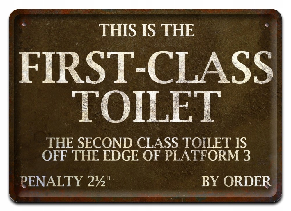 Toalety Metalowy Szyld Plakat Vintage Retro #08420