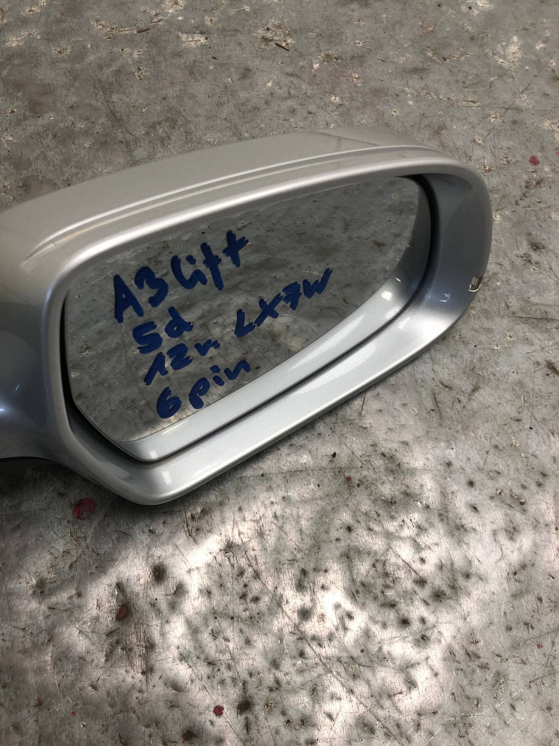 mirror right 6 PIN LX7W AUDI A3 8P 5d LIFT