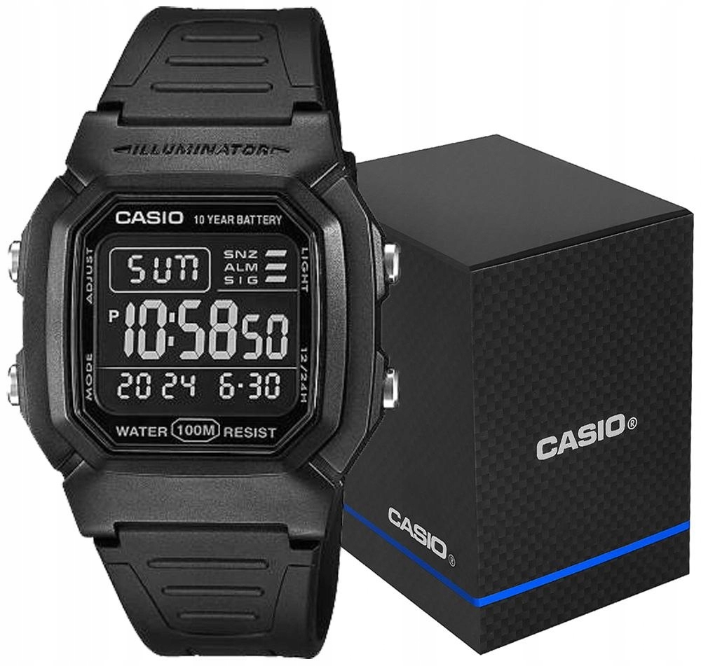 Pánské Hodinky Casio W-800H-1BVES Box