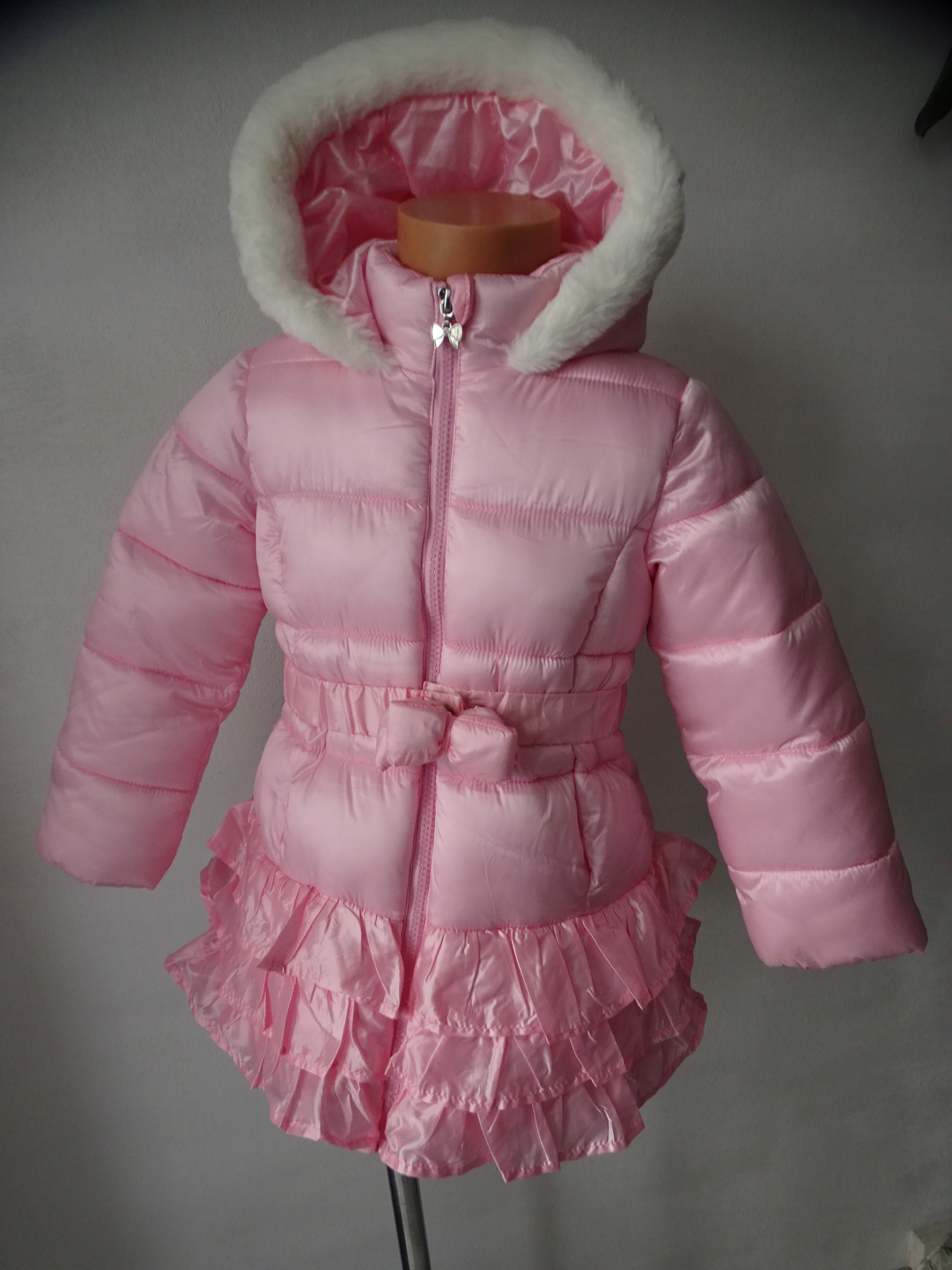 OUTLET OCIEPLANA KURTKA-PŁASZCZ FALBANKI OVS 98