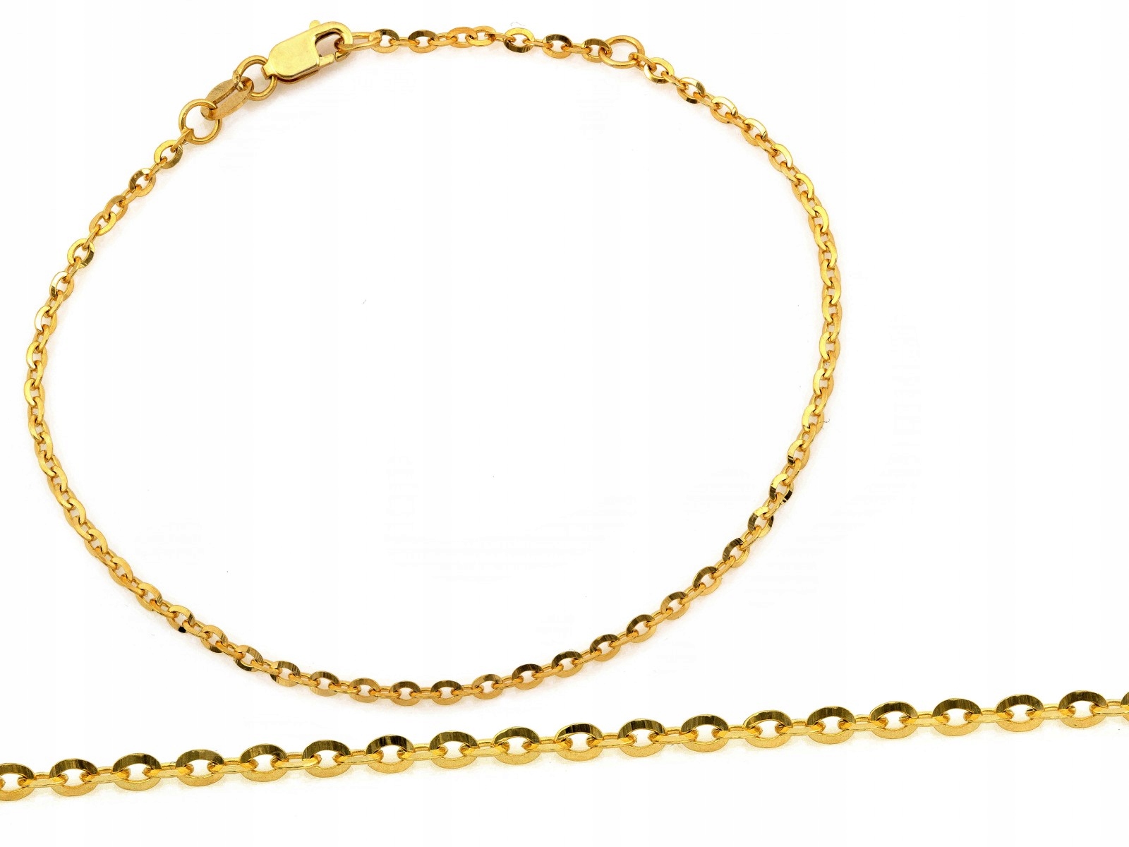 Zlatý náramek 585 řetízkový 2 mm ankr 18 cm na Valentýna 1.53 g