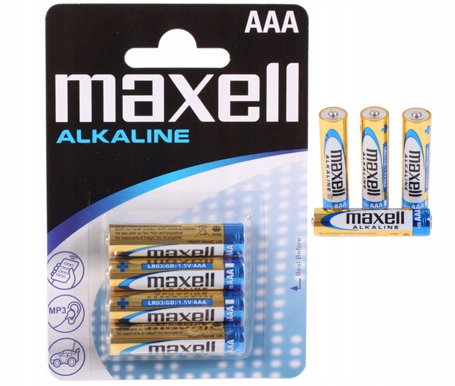 Bateria alkaliczna Maxell AAA (R3) 8 szt EAN (GTIN) 5903876705244