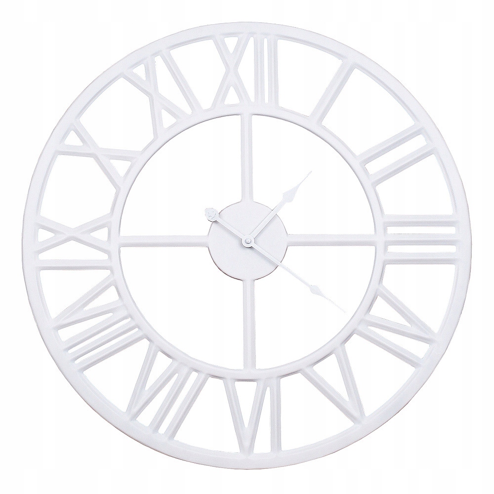 

Zegar loft biały metalowy glamour retro desig 45cm