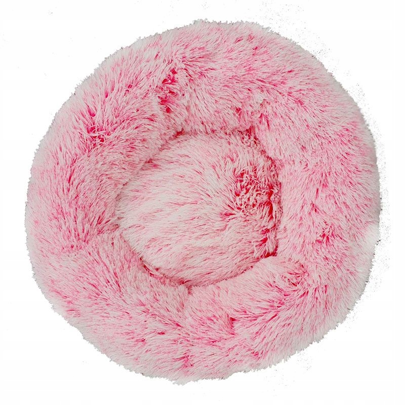 Levně Pelíšek Puffy Donut světle růžový žíhaný 70 cm