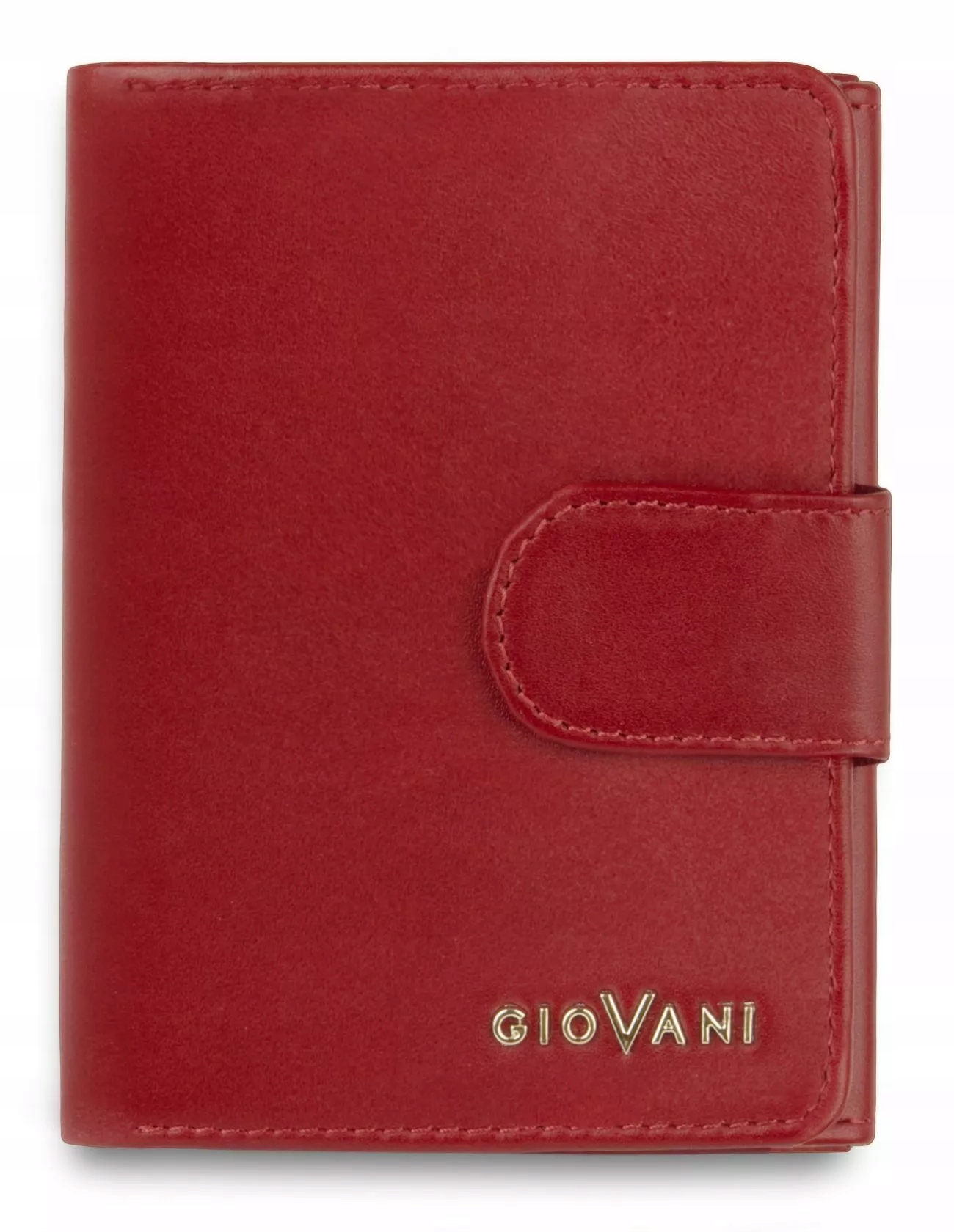 Portfel damski pionowy na zatrzask skóra cielęca