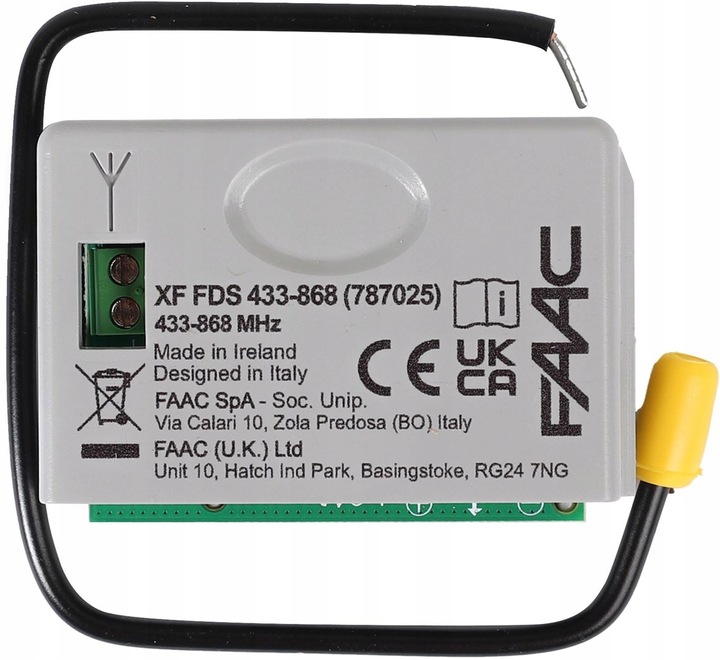 Radio Odbiornik 2-kanałowy Moduł Radiowy FAAC XF FDS 433Mhz - 868Mhz