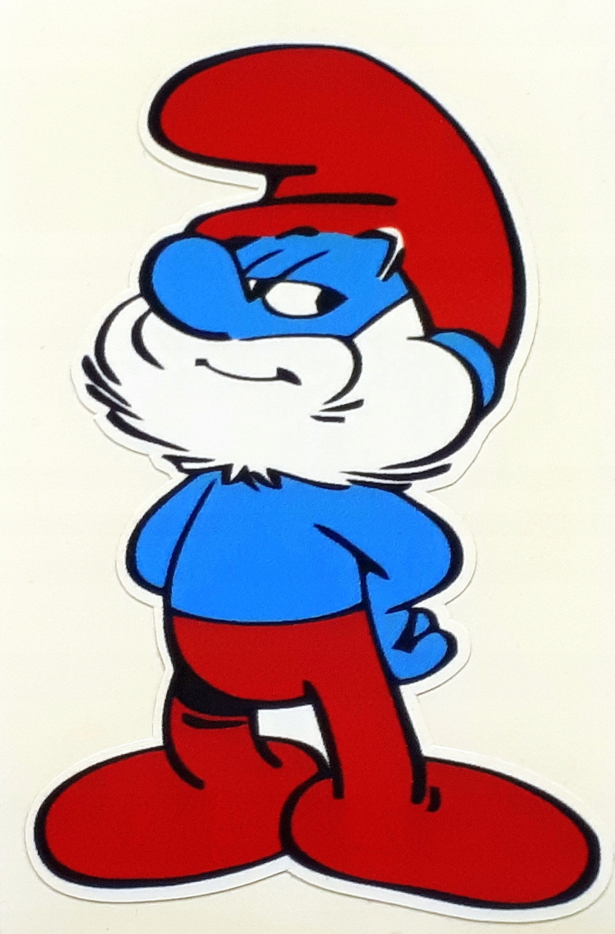 

Papa Smerf naklejka drukowana