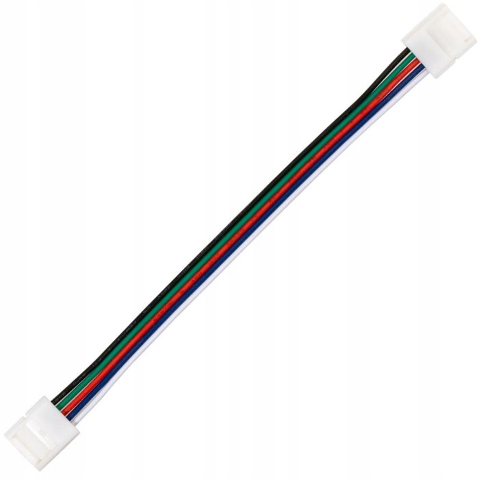 

Złącze taśmy Rgbw 12mm 2-stronne przewód z zatrz.