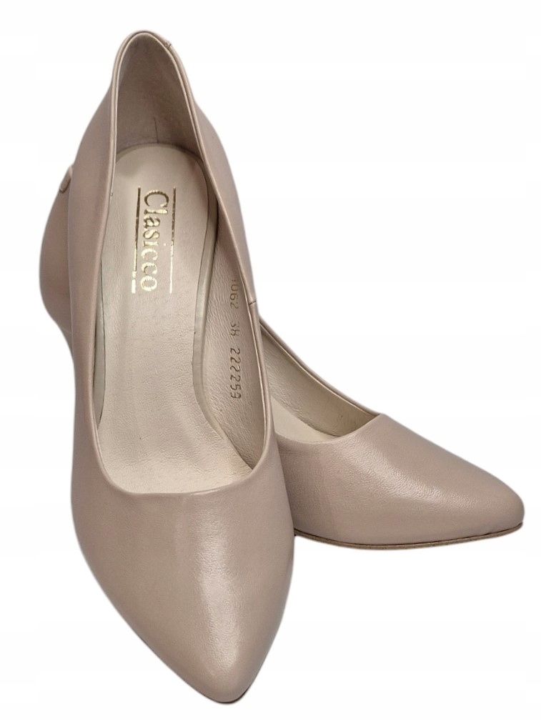 Clasicco 1062 Boty Béžová kůže/lico vel 35