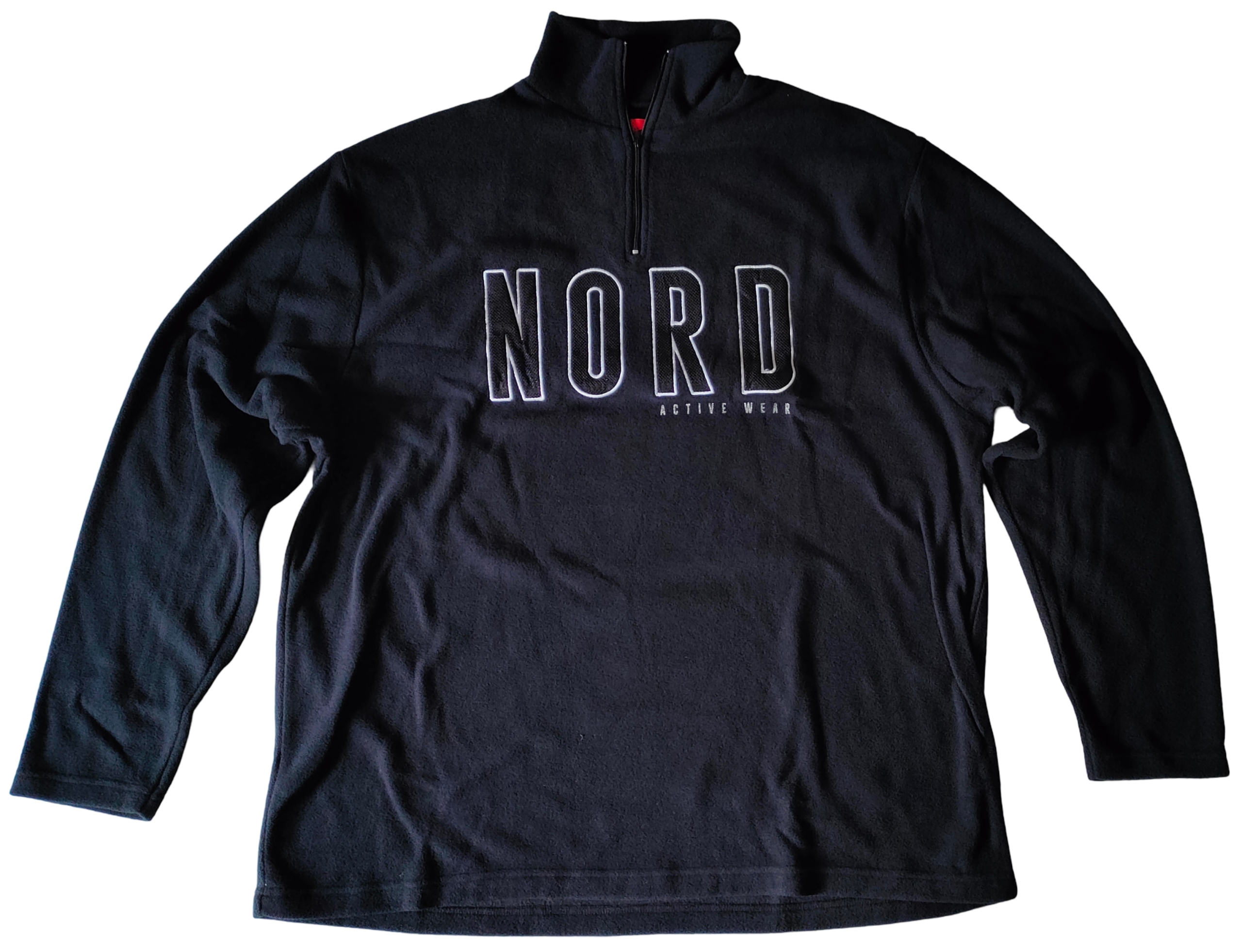 North 56°4 Velké Velikosti Rozepínací Polar Na Prsa Stojáček Černý 2XL 134 cm